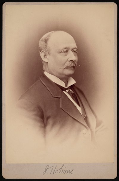 JHの肖像 シムズ、1876年から1880年の間。 作： Samuel Montague Fassett