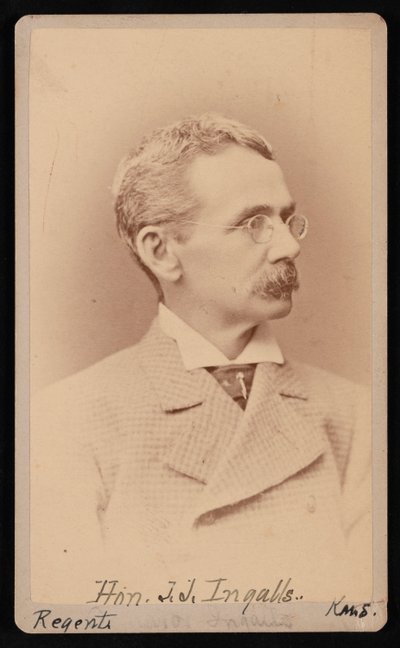 ジョン・ジェームズ・インガルスの肖像 1833-1900年、1876年から1880年の間。 作： Samuel Montague Fassett