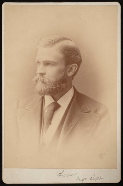 身元不明の男の肖像、1876 年から 1880 年の間。 作： Samuel Montague Fassett
