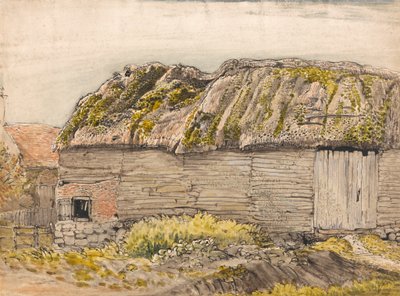 苔むした屋根の納屋、ショアハム 作： Samuel Palmer