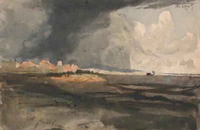 サセックス州ヘイルシャム: 嵐の接近 作： Samuel Palmer