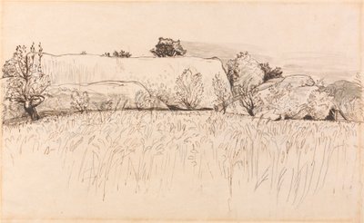 納屋のあるトウモロコシ畑、ショアハム 作： Samuel Palmer