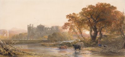 イタリアの夕方、無人の別荘、1845 作： Samuel Palmer