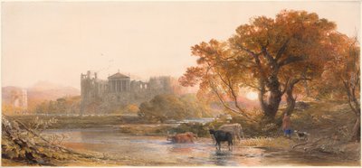 イタリアの夕べ—さびれた別荘 作： Samuel Palmer