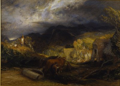 朝（水彩・ボディカラー・ボード 作： Samuel Palmer