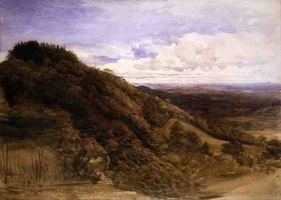 Near Underriver, Sevenoaks （水彩・ガッシュ・紙 作： Samuel Palmer