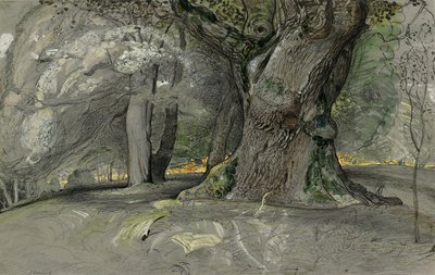 樫の木とブナ、ラリングストーンパーク 作： Samuel Palmer