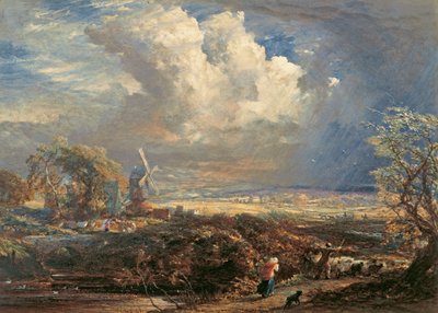 パルバラ、サセックスの近くの夏の嵐 作： Samuel Palmer