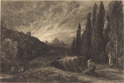 初期の耕作者 作： Samuel Palmer