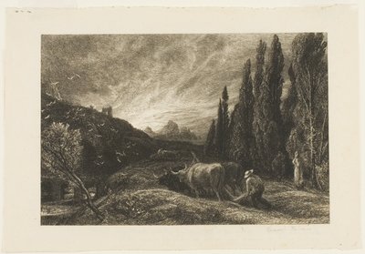 初期の耕作者 作： Samuel Palmer