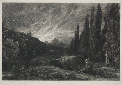 初期の耕作者 作： Samuel Palmer