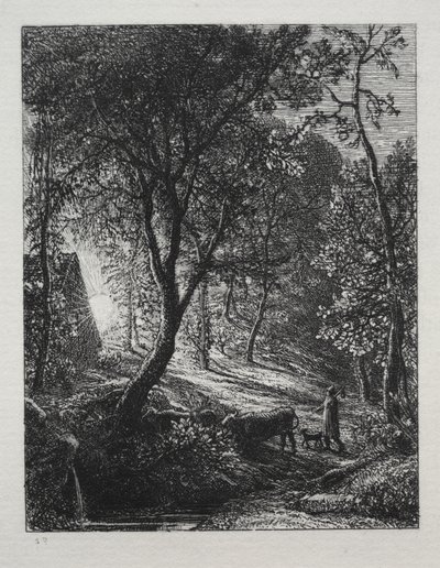 牧夫のコテージ 作： Samuel Palmer