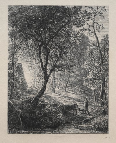 牧場主のコテージ（1850年）。 作： Samuel Palmer