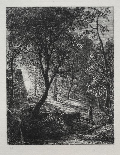 Herdsmansコテージ、1850。 作： Samuel Palmer
