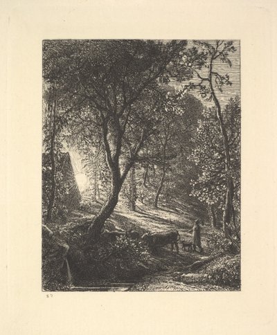Herdsmansコテージ、または日没、1880。 作： Samuel Palmer