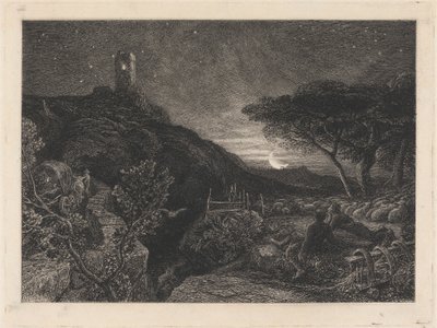 A Torre Solitária 作： Samuel Palmer