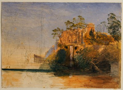 水オルガン、チボリ 作： Samuel Palmer