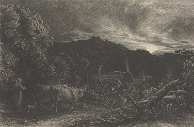 The Weary Ploughman、または The Herdsman、または Tardus Bubulcus は、 作： Samuel Palmer