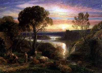 ティティロスは彼の愛国心に回復しました、1877 作： Samuel Palmer
