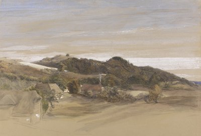 ケント州セブンオークス近郊のアンダーリバーヒルズ、J。Herries、Esq。 c.1840（紙の上のグラファイトの上に水彩でペンとインク） 作： Samuel Palmer