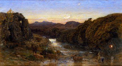 ウィル・オヴ・ザ・ウィスプ（水彩画 作： Samuel Palmer