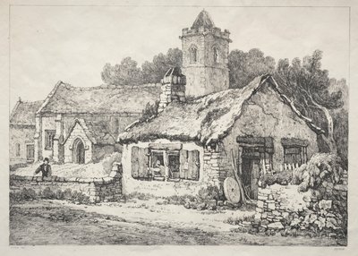 イングランド北部の一連の古代の建物と田舎のコテージ: エイトン 作： Samuel Prout