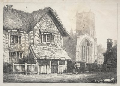 イングランド北部の一連の古代の建物と田舎のコテージ: ヘルムズリー 作： Samuel Prout
