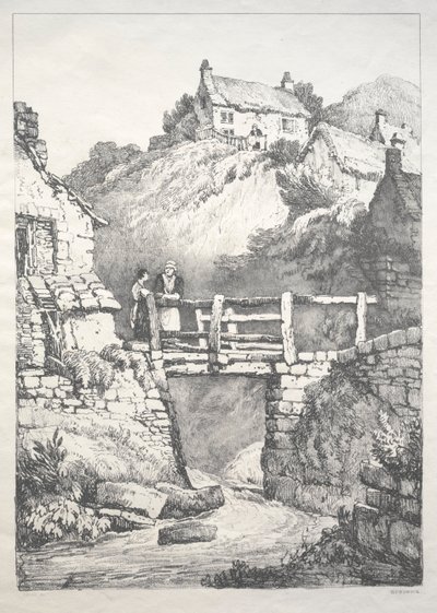 イングランド北部の一連の古代の建物と田舎のコテージ: ランズウィック 作： Samuel Prout