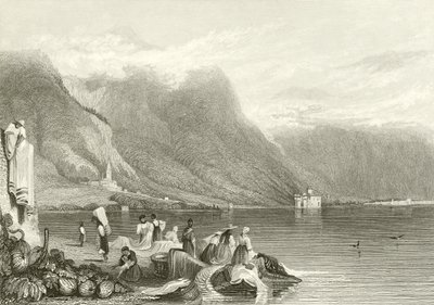 シロン城、ジュネーブ湖、スイス 作： Samuel Prout