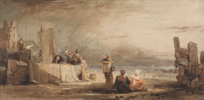 浜辺の人物 作： Samuel Prout