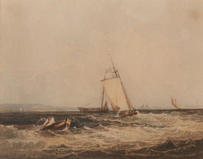 漁船 1820年頃（紙に水彩画） 作： Samuel Prout