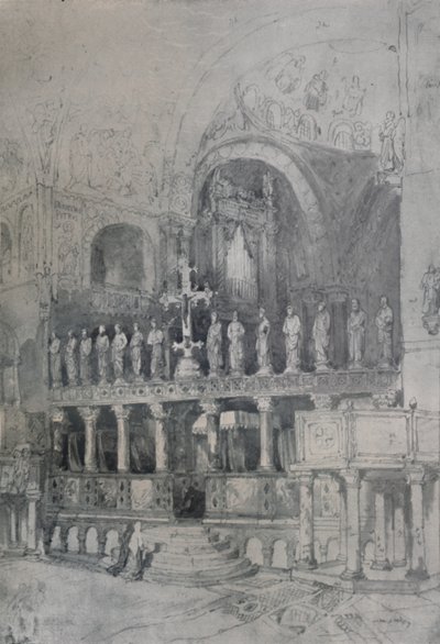 聖マルコの内部、1830年、1925年。 作： Samuel Prout