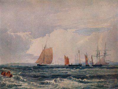 プリマス沖、c1827 作： Samuel Prout