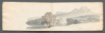 スケッチブック：Eildon Hills、1814。 作： Samuel Prout