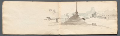 スケッチブック：ノーハム、1814。 作： Samuel Prout