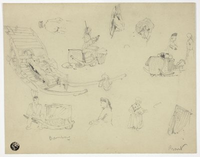 バンバーグの人物スケッチ、そり 作： Samuel Prout