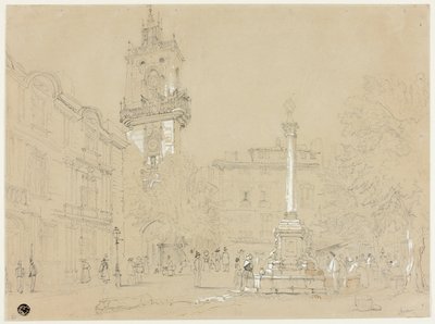 エクス・アン・プロヴァンスの広場 作： Samuel Prout