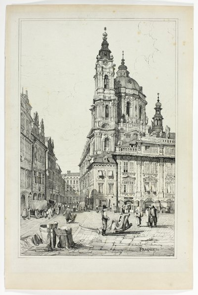 プラハの聖ニコラス、フランドルとドイツで描かれたスケッチのファクシミリより 作： Samuel Prout