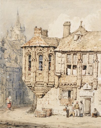 ルーアンの街並み、19 世紀初頭 作： Samuel Prout