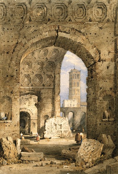 Templo da Paz, Fórum Romano (aquarela e guache sobre papel off-white) 作： Samuel Prout
