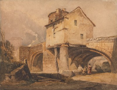 モノウ橋、モンマスシャー 作： Samuel Prout