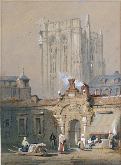 旧塔、ケルン大聖堂、19 世紀初頭 作： Samuel Prout