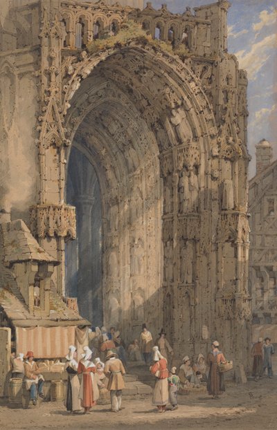 ポーチ、ランス大聖堂 作： Samuel Prout