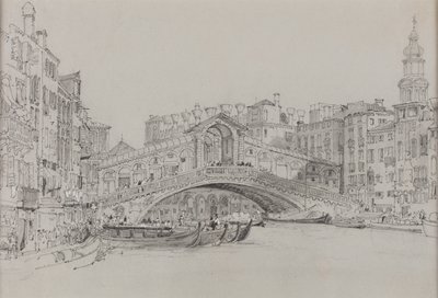 リアルト、ヴェネツィア、制作年不詳（水彩、紙） 作： Samuel Prout