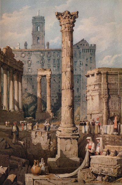 フォーラムで見る、ローマ、c1823 作： Samuel Prout