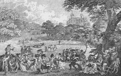 ウィットマンデーのグリニッジパーク、1802年、1912年。 作： Samuel Rawle