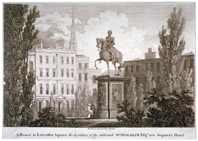 レスター スクエア、ウェストミンスター、ロンドン、c1805 作： Samuel Rawle
