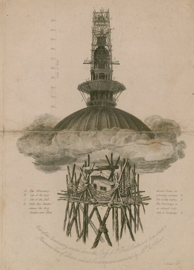 セントポール大聖堂の十字架の上に建つ展望台 作： Samuel Rawle