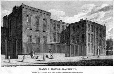 ウォーズハウス、ハックニー、ロンドン、1805年。 作： Samuel Rawle
