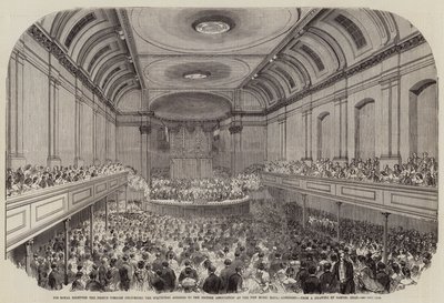 アバディーンのニューミュージックホールで英国協会に就任演説を行う王子殿下 作： Samuel Read